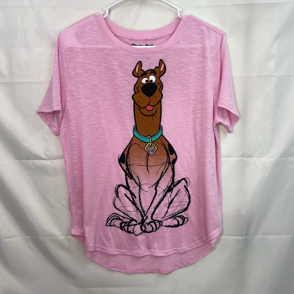 Scooby Doo women's light pink lightweight short sleeve casual relaxed‎ tshirt XL